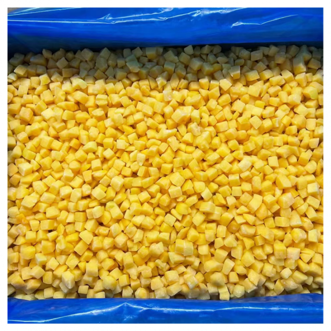 Meio de p&ecirc;ssego amarelo congelado em massa de 10 kg de alta qualidade - ideal para uso em lata e exporta&ccedil;&atilde;o 5