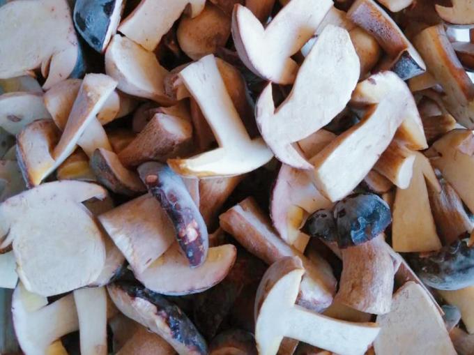 Cogumelos congelados IQF BOLETUS EDULIS Grau A 24 meses Prazo de validade ISO HACCP BRC KOSHER HALAL Certificado 10 toneladas MOQ 1