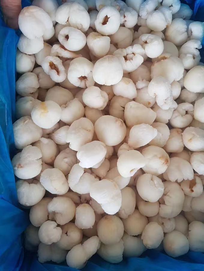 Lichia congelada inteira e descascada em embalagem de caixa a granel IQF Fruta de lichia com sabor doce com variedade de manga de frutas preservadas 4